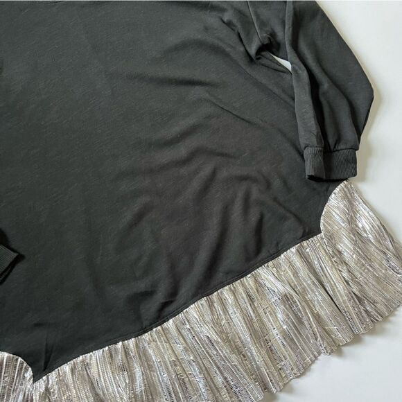 Anthropologie Pilcro Metallic Twofer Tunic Blouse LP - Picture 9 of 10